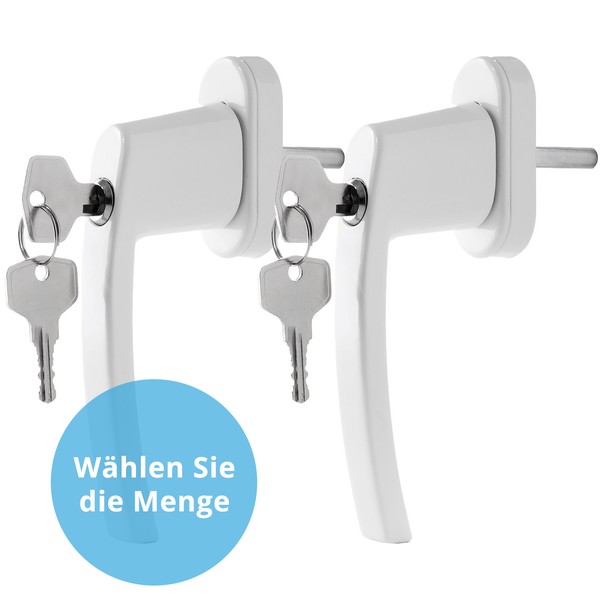 Fenstergriffe AbschließBar Sicherheitsfenstergriff Alu Fensterklinke Mit Schloss-image