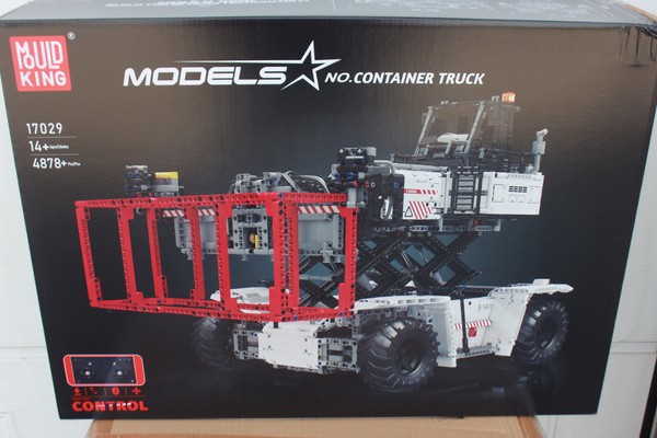 Oo Mould King 17029 Weiss Container Stapler Truck Klemmsteine 4878 Pcs Neu-image