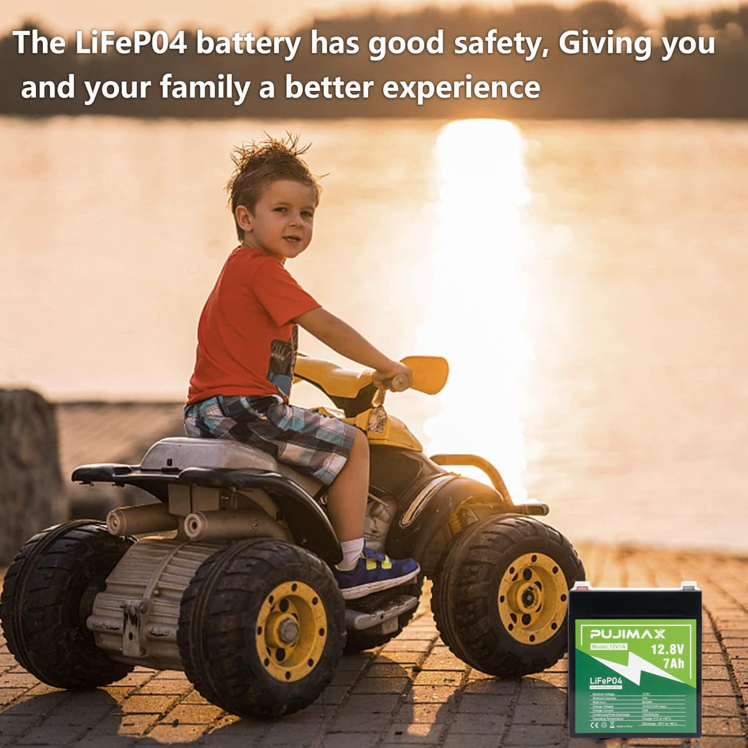 12V 7Ah Lithium Battery Rechargeable LiFePO4 Phosphate Battery For Fish Finder