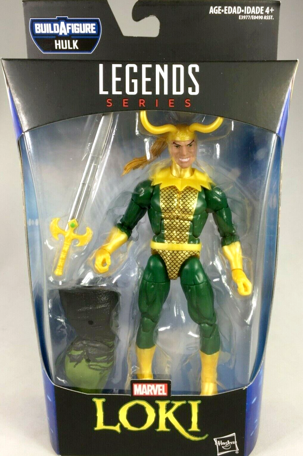 Marvel Legends Loki Action Figure 6 Inch With Hulk Build A Figure Piece New 2019