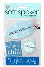 Soft Spoken MAMBI Dimensional Embellishments Stickers New in Pack Winter Snow