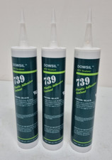 Dowsil RTV 739 Sealant 10.1 Oz Black Silicone Elastomer Base Exp 6/25 Lot of 3