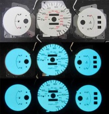For 92-95 Honda Civic Dx Mt Manual 140 Mph Cluster White Face Glow Gauges Kit