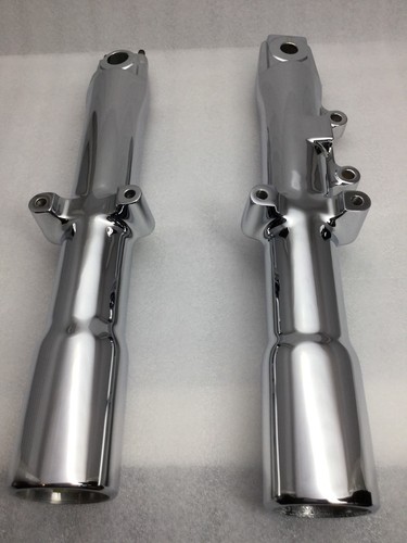 HARLEY FAT BOY SOFTAIL Heritage CHROME FORK LEGS 2000 - 06 FLSTC G592 EXCHANGE - Picture 8 of 13