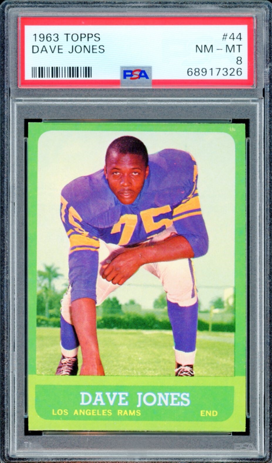 1963 Topps Football #44 Dave Jones PSA 8
