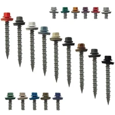 METAL ROOFING SCREWS: 2" (250) Bulk Colored Sheet Metal Roof Screw Siding Screws