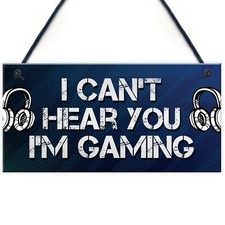 Gaming Bedroom Accessories Room Sign Novelty Birthday Gift For Gamer Plaque