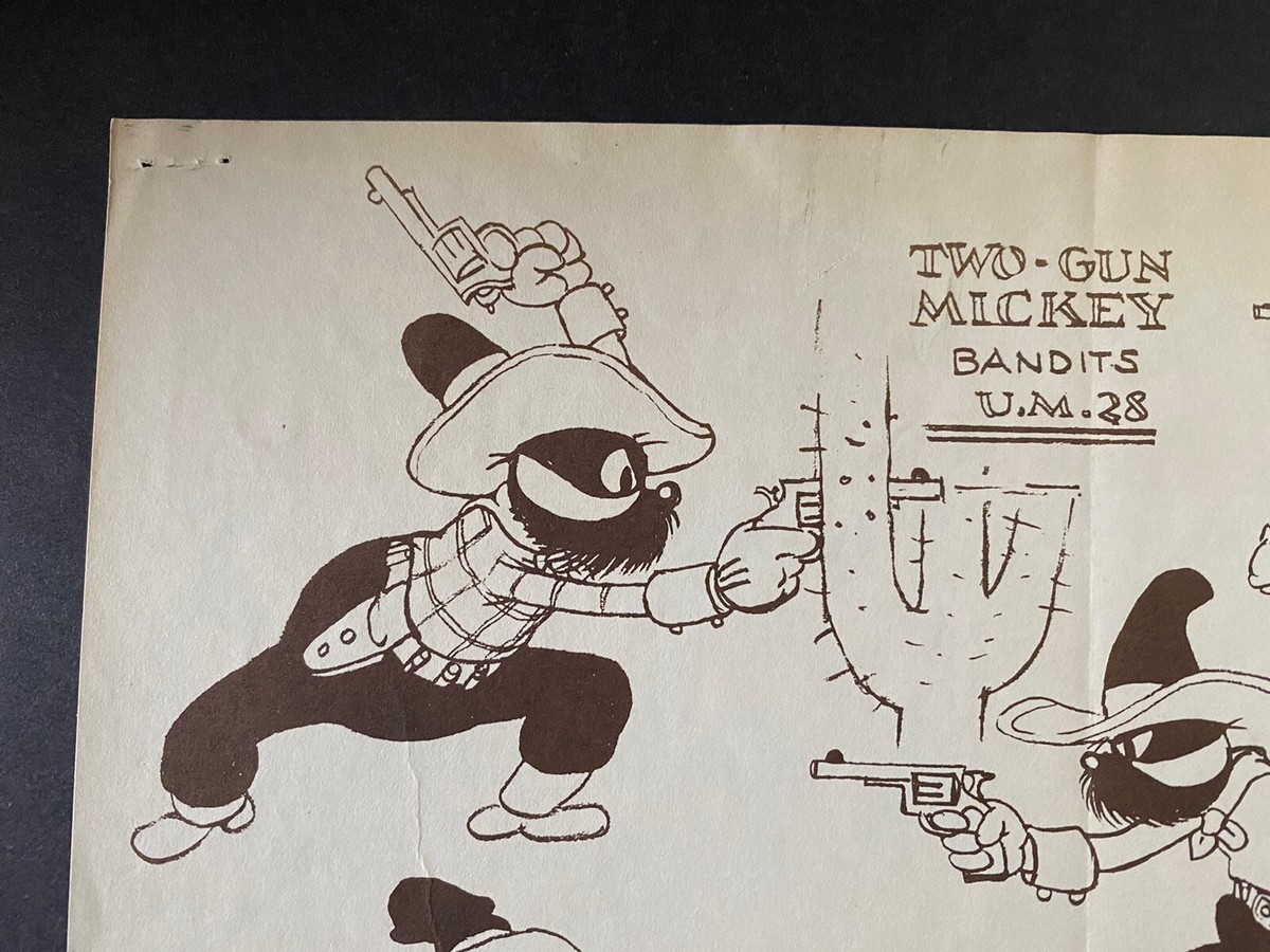 WALT DISNEY 1934 Two-Gun Mickey ORIGINAL PRODUCTION