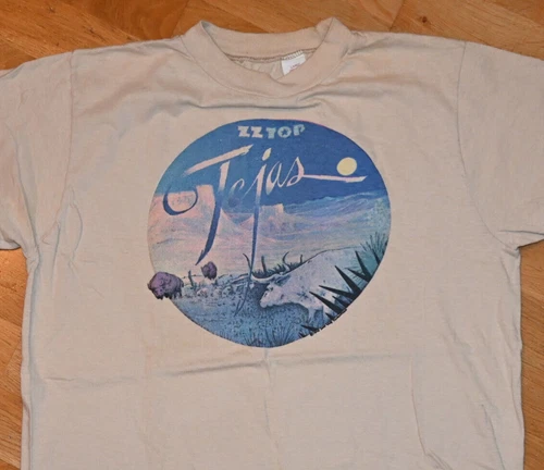 ZZ-TOP Rare! 70's Tour rock concert tee shirt L 1970s vintage concert t-shirt, vintage, single stitch, B+ condition