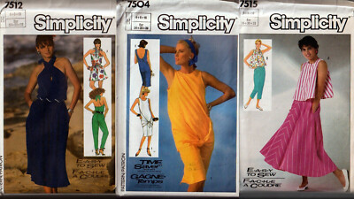 OOP Simplicity Patterns Summer Lot of 3 7504 7512 7515  Misses Size 6 8 10