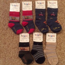 7 pairs of baby boy socks. Size 0-6mo.