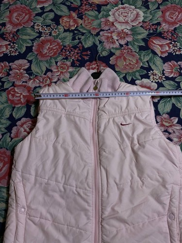 Nike Vest Womens Medium Puffer Swoosh White&Pink Duck Down Y2K - Picture 19 of 20