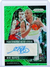 2024-25 Panini Prizm Euroleague MIKE BATISTE Green Shimmer AUTO Autograph 6/25