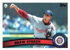2011 Topps #494 Drew Storen NMMT Nationals  ID:7357