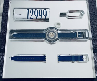 Unworn Limited Edition 1993 Platinum Swatch Tresor Magique