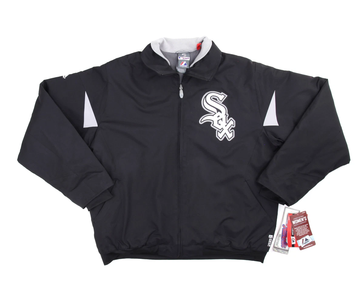 Majestic Chicago White Sox Womens Black Premier Dugout Jacket Thema Base Size L