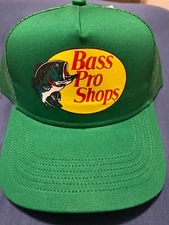 Bass Pro Shops Hat Green Snapback Trucker Baseball Fishing Outdoor Cap