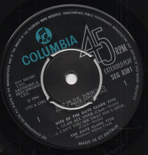 THE DAVE CLARK FÜNF Hits der Dave Clark Five 1964 UK COLUMBIA EP - Bild 3 von 4