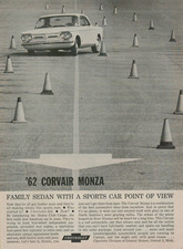 1962 Chevrolet Monza Family Sedan Sports Car Point Of View Vintage Print Ad