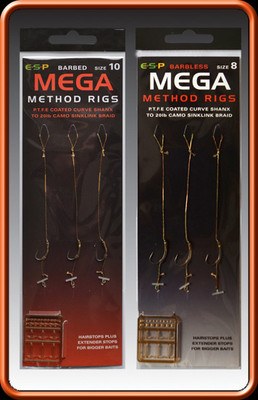 ESP Mega Method Ready Tied Rigs - All Sizes - Carp Fishing Rigs - Free ...
