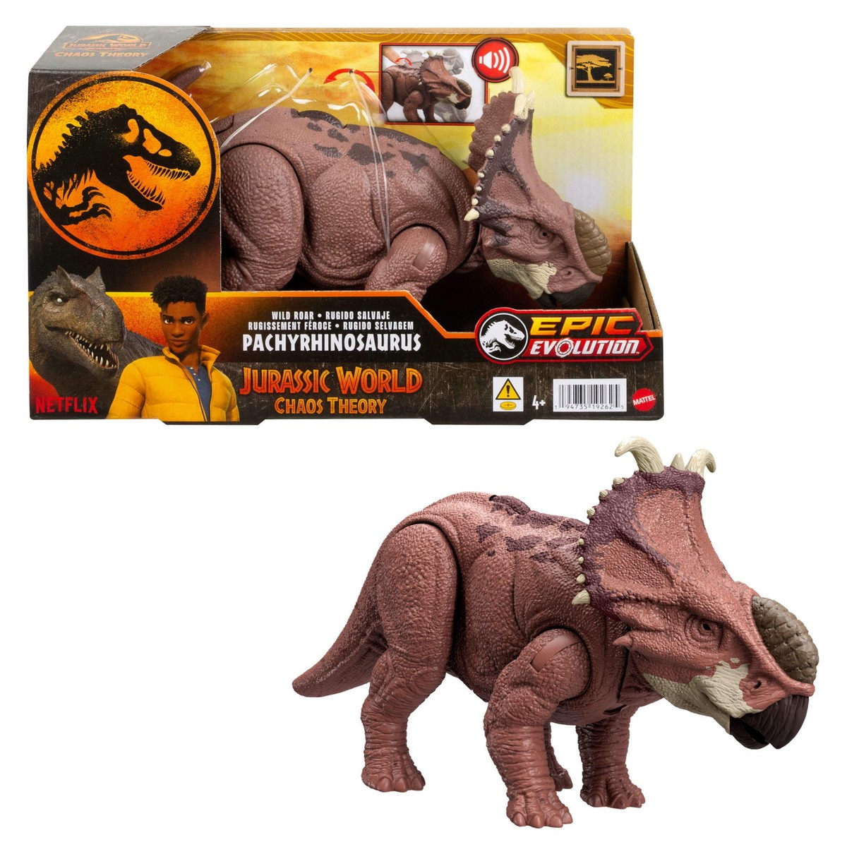 Jurassic World Chaos Theory Pachyrhinosaurus Wild Roar Dinosaur