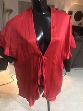 Victoria Secret Kimono Robe Satin Love Heart Red One Size O/S NWT Valentines