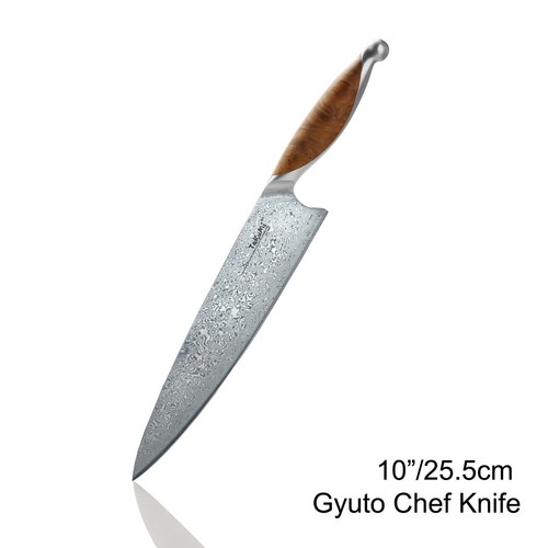 TAKUMI Japanese Damascus Knife, MCD Gyuto Chef Knife 8"/10" W/ Optional Sheath - Picture 24 of 25