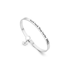 Kulto Bracciale Rigido In Acciaio Da Donna Con Frase KK512