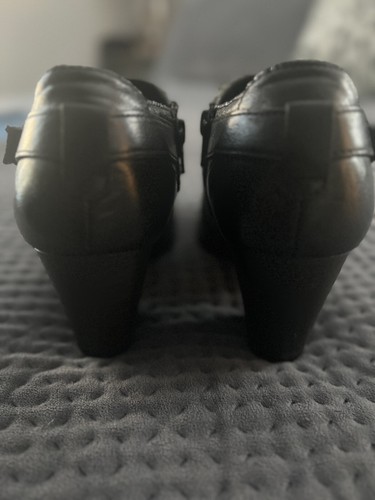BOC concepts Channi black leather Ankle booties size 7.5 Strap And Buckle - Picture 4 of 7