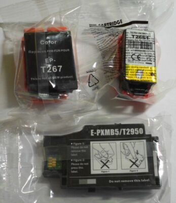 Tinten Set für Epson Workforce WF 100 110 W black + color +box ersetzt T266 T267