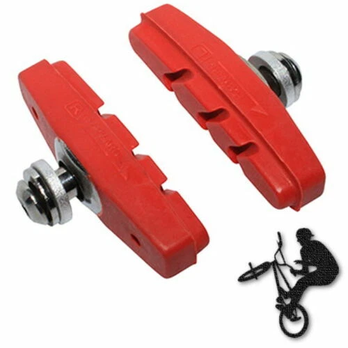 Patins de freinage de vélo rouges