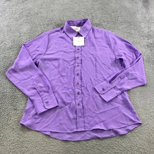 The Shirt by Rochelle Behrens Top Womens Medium Button Up  Poplin Essential