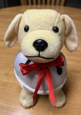 Raising Canes Chicken Jingle Bell Plush Dog 8" EUC