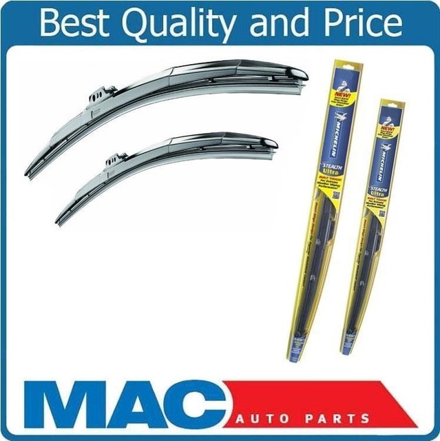 Front Left and Right Stealth Ultra Wiper Blades for Nissan 350Z 2003