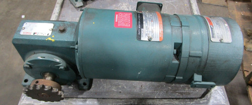 ✌️RELIANCE REDUCER RATIO 30:1 RIGHT ANGLE M19285-7-YG MOTOR 1/2 HP W/ BRAKE 230V