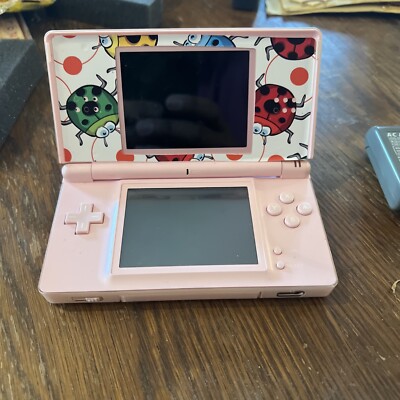 Nintendo DS Lite Console W/Charger USG-001- Coral Pink - GOOD