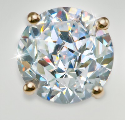Pierre Simulée 1.75 Ct Zircone/Moissanite Russe - Ronde 7.5 Mm - Haute Qualité - NEUVE Sans Emballage