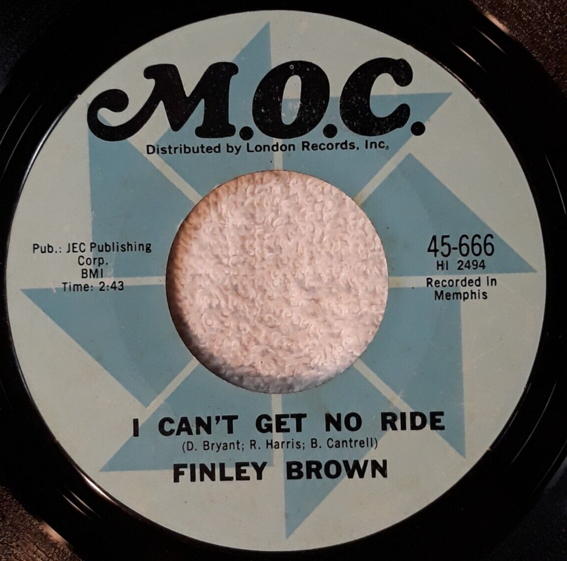 northern soul     FINLEY BROWN    I Can t Get No Ride     MOC 666    M-