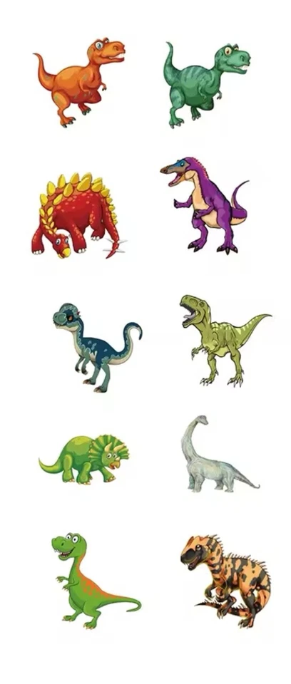 Dino Sticker 50x Dinosaurier Aufkleber Basteln Kindergeburtstag mini Dinos - Bild 4 von 4