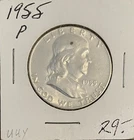 1955 (P) Franklin Half Dollar 90% Silver Uncirculated US