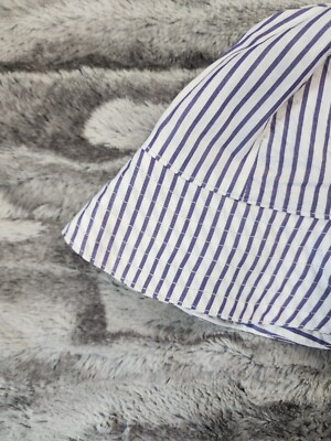 Ralph Lauren Purple/White Striped Bucket Hat Size S/M Blue Label