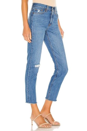 $98 NWT LEVIS Athens Hera WOMEN'S Sz24 WEDGIE TAPERED VINTAGE 501 STYLE JEANS - Picture 3 of 5