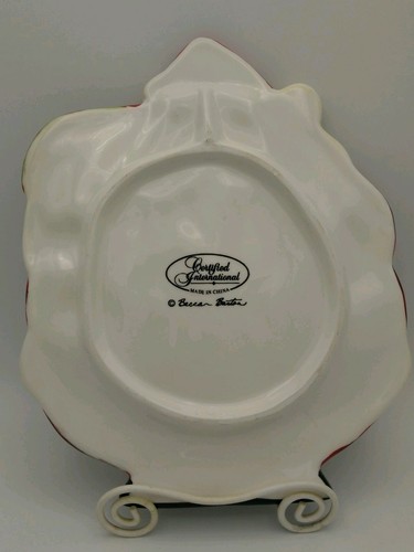 Santa Plate Christmas Cookies Becca Barton Certified International - Picture 3 of 6