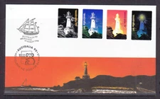 SOUVENIR COVER: A99 LIGHTHOUSE CINDER ON COVER  WITH BOTH LOGOS....