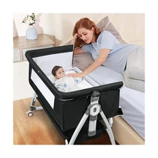 VOOI Baby Bassinet Bedside Sleeper, 3 in 1 Rocking Bassinet for Baby, Bassine...