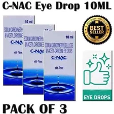 C-Nac Eye Drops N-Acetyl-Carnosine – Pack of 3 (10ml Each) | Expiry 02-2027