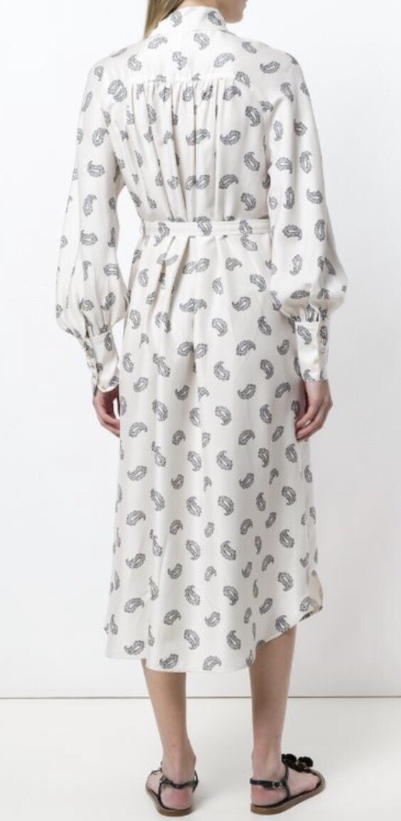 ZIMMERMANN wave Polo Silk Shirt Dress Gold Button AU 0 Gem