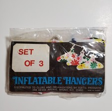 Vintage Inflatable Hangers Groovy Flower Power Vinyl Plastic Travel MCM Prop 