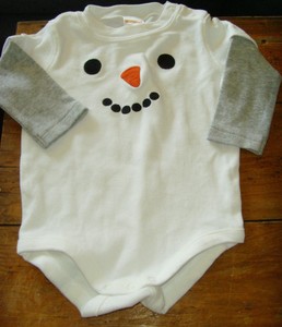Guc Gymboree 3 6 Mo One Piece Snowman Christmas Winter One Piece Boys Outfit Ebay
