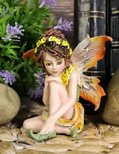 Ebros Gift Enchanted Fairy Garden Acorn Summer Faerie Figurine 3" H Miniature
